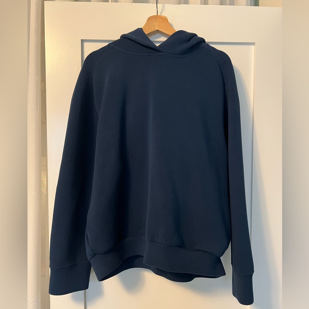 LEZE the Label Jordyn Hooded Hoodie Sweatshirt Navy XL
